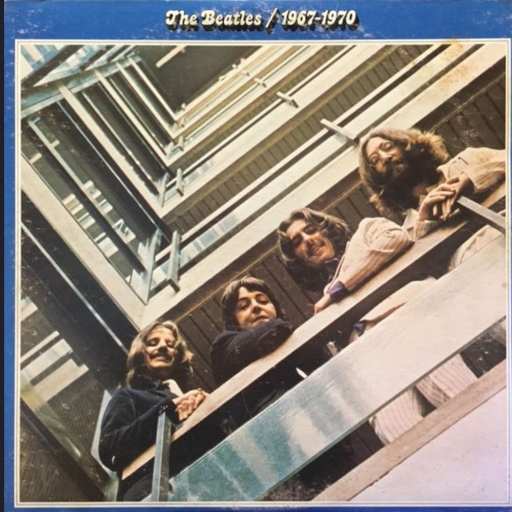 The Beatles Blue and White Album Cover